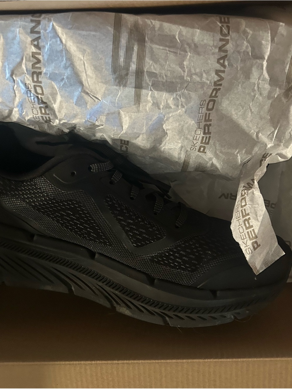 Skechers Blue and White Shoe Box Graphic